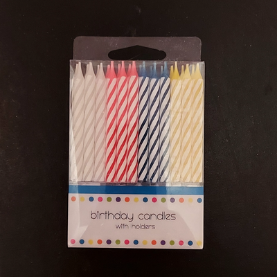 24 Striped Candles