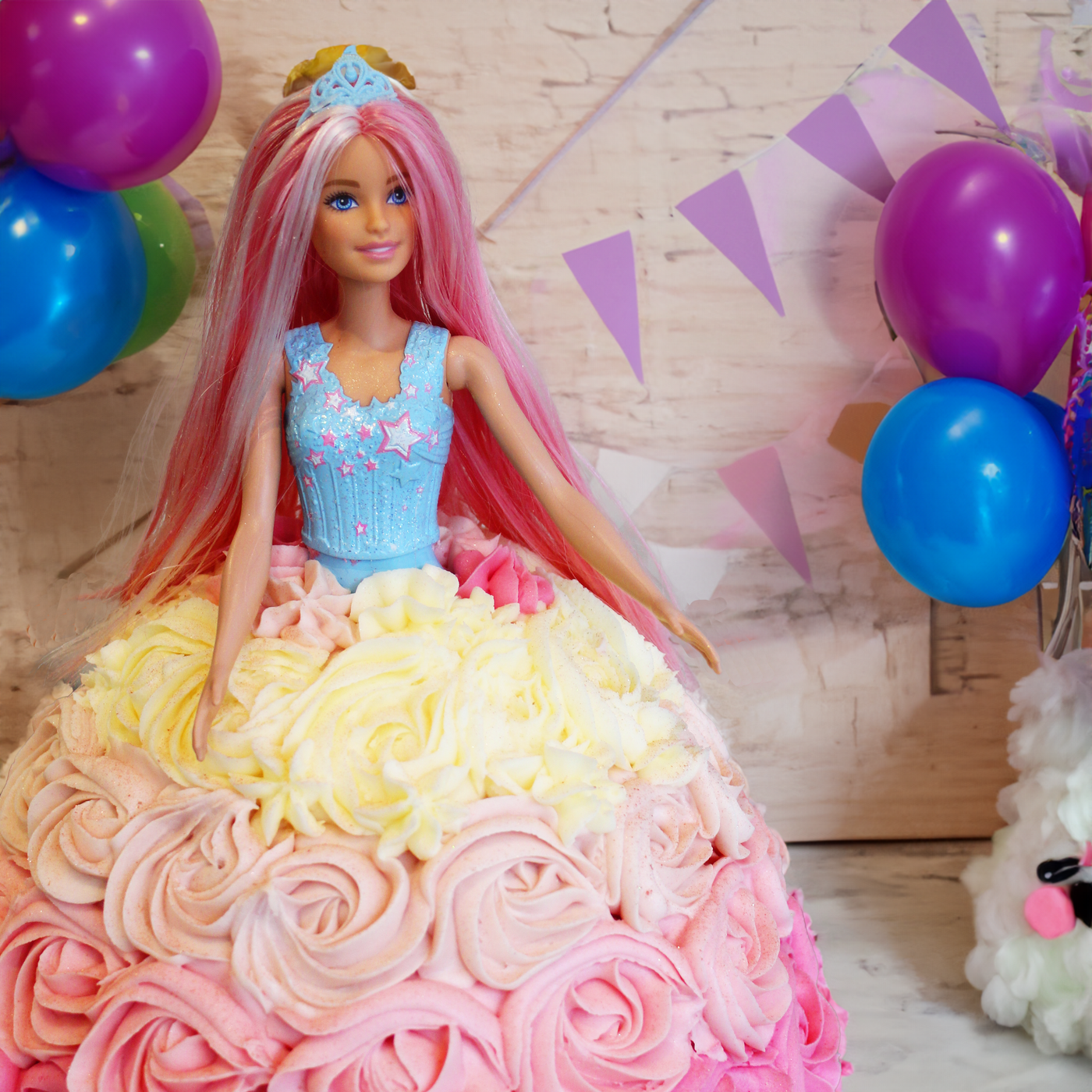 Vegan Barbie Princess Cake