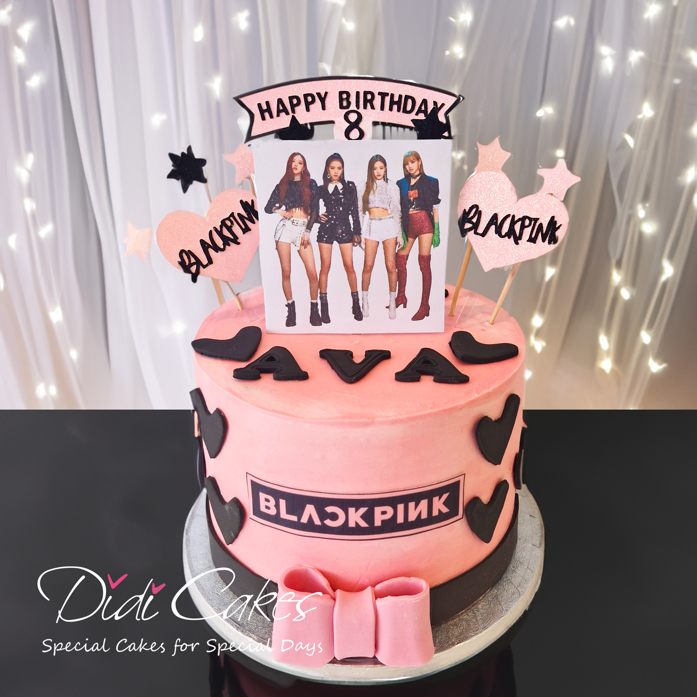 Black Pink BlackPink Kpop Cake