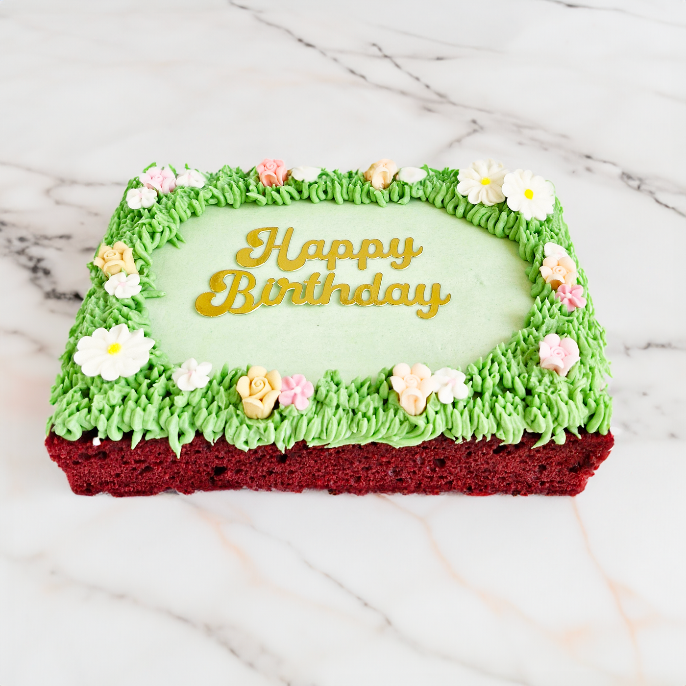 Pretty Flowers Sheet Cake