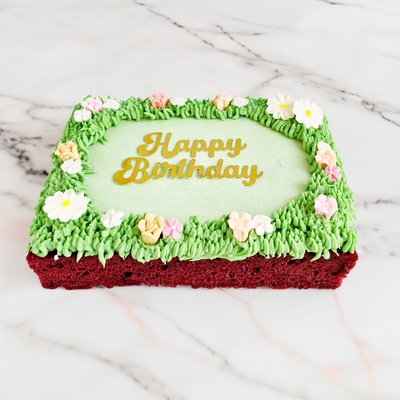 Pretty Flowers Sheet Cake