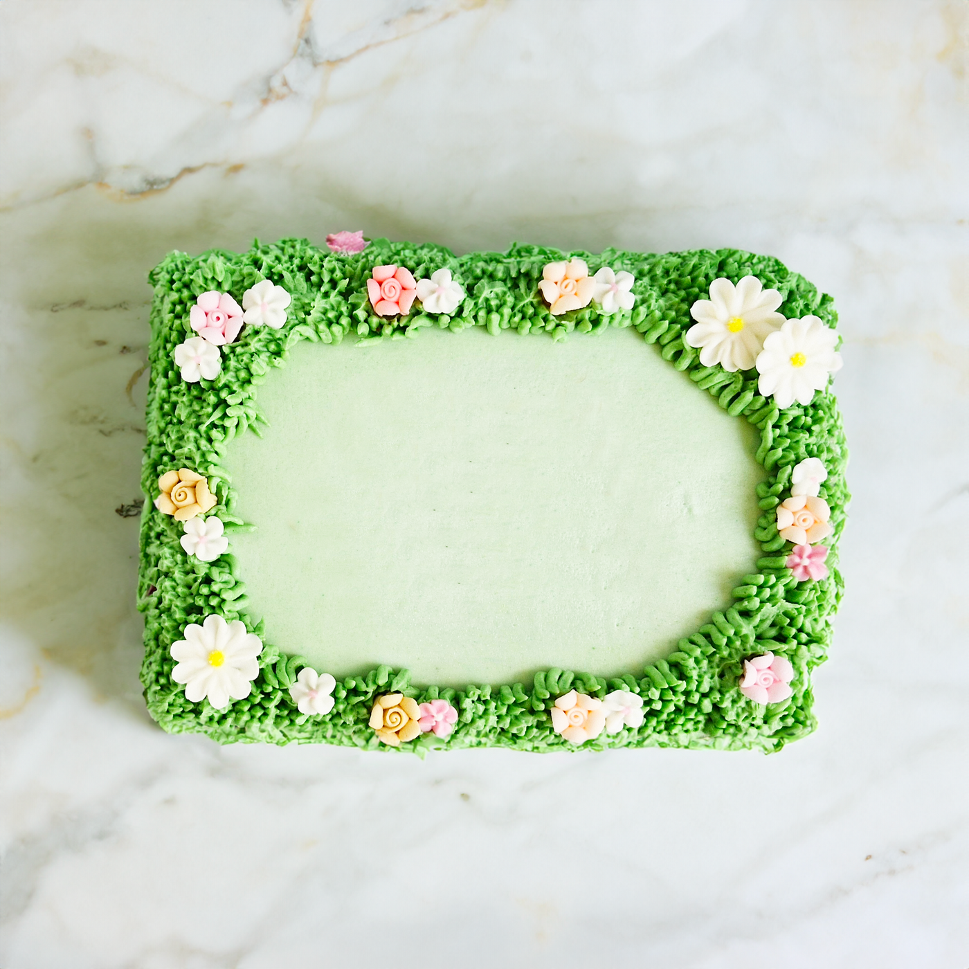 Pretty Flowers Sheet Cake