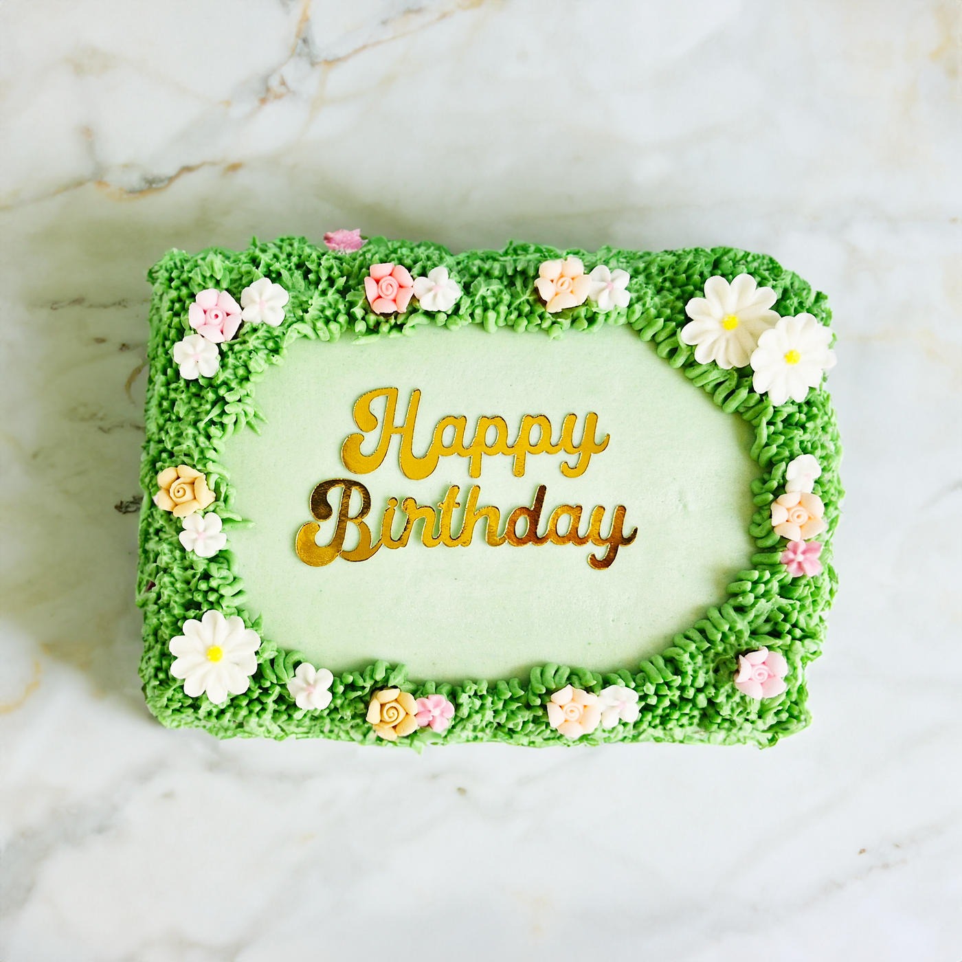 Pretty Flowers Sheet Cake