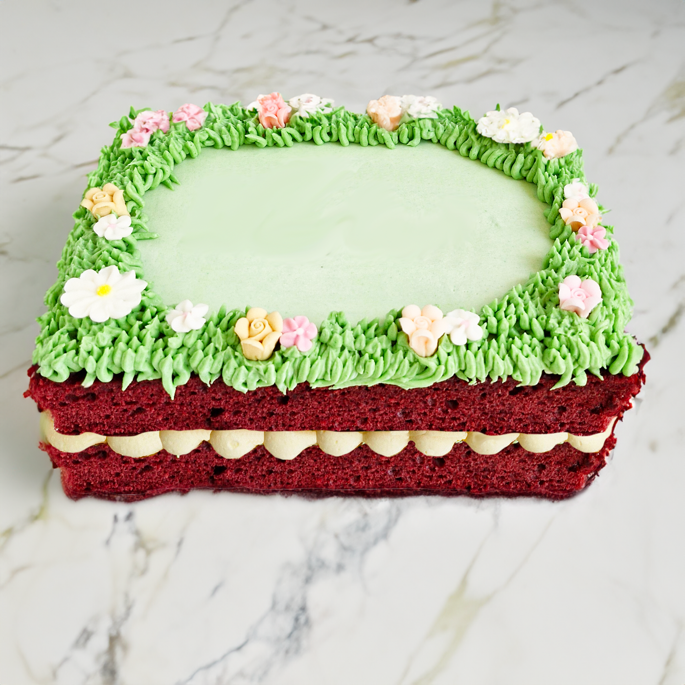 Pretty Flowers Sheet Cake