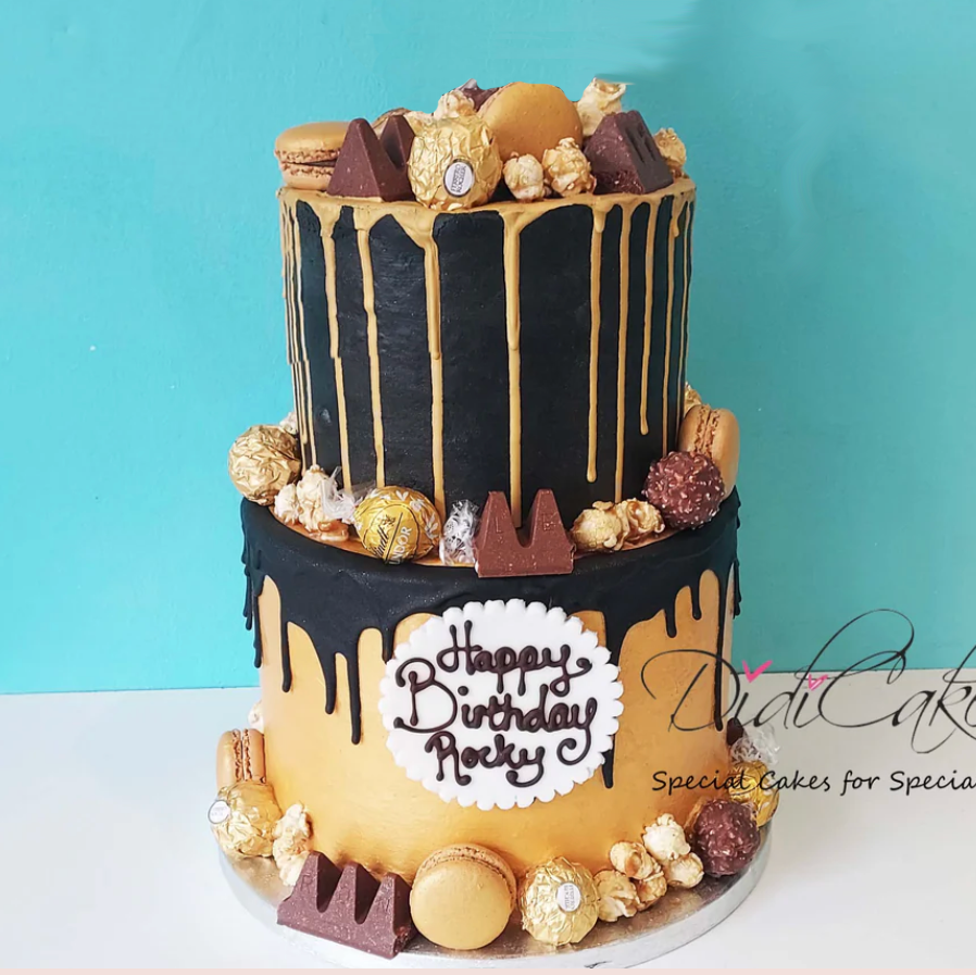 Extra Large Golden Celebration Cake