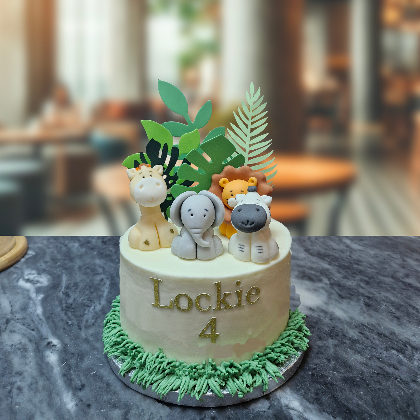 Vegan Jungle Animals Cake