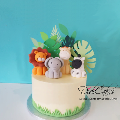 Vegan Jungle Animals Cake