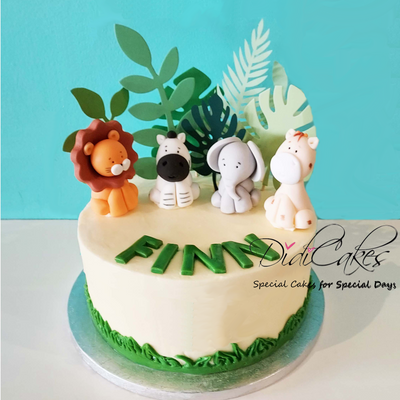 Vegan Jungle Animals Cake