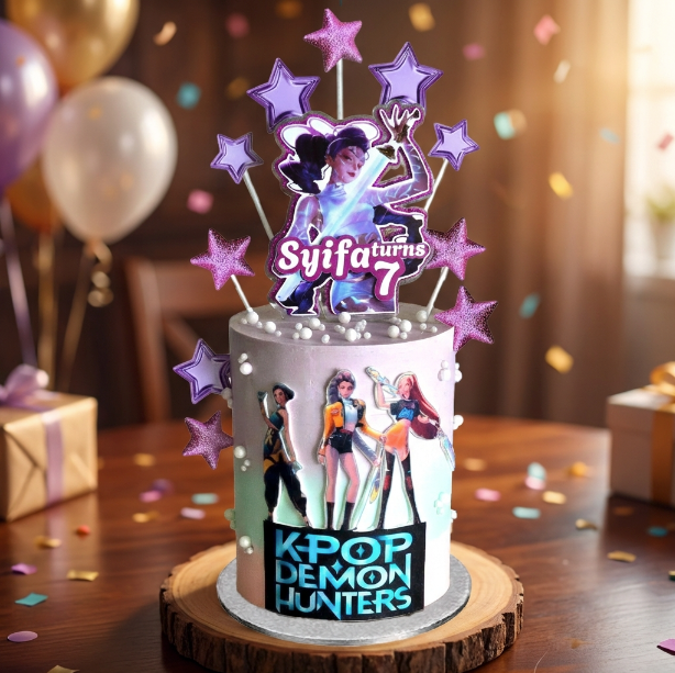 Birthday cake with &