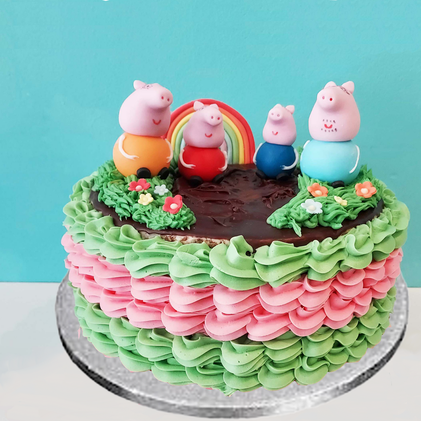 Peppa Pig Inspired Cake