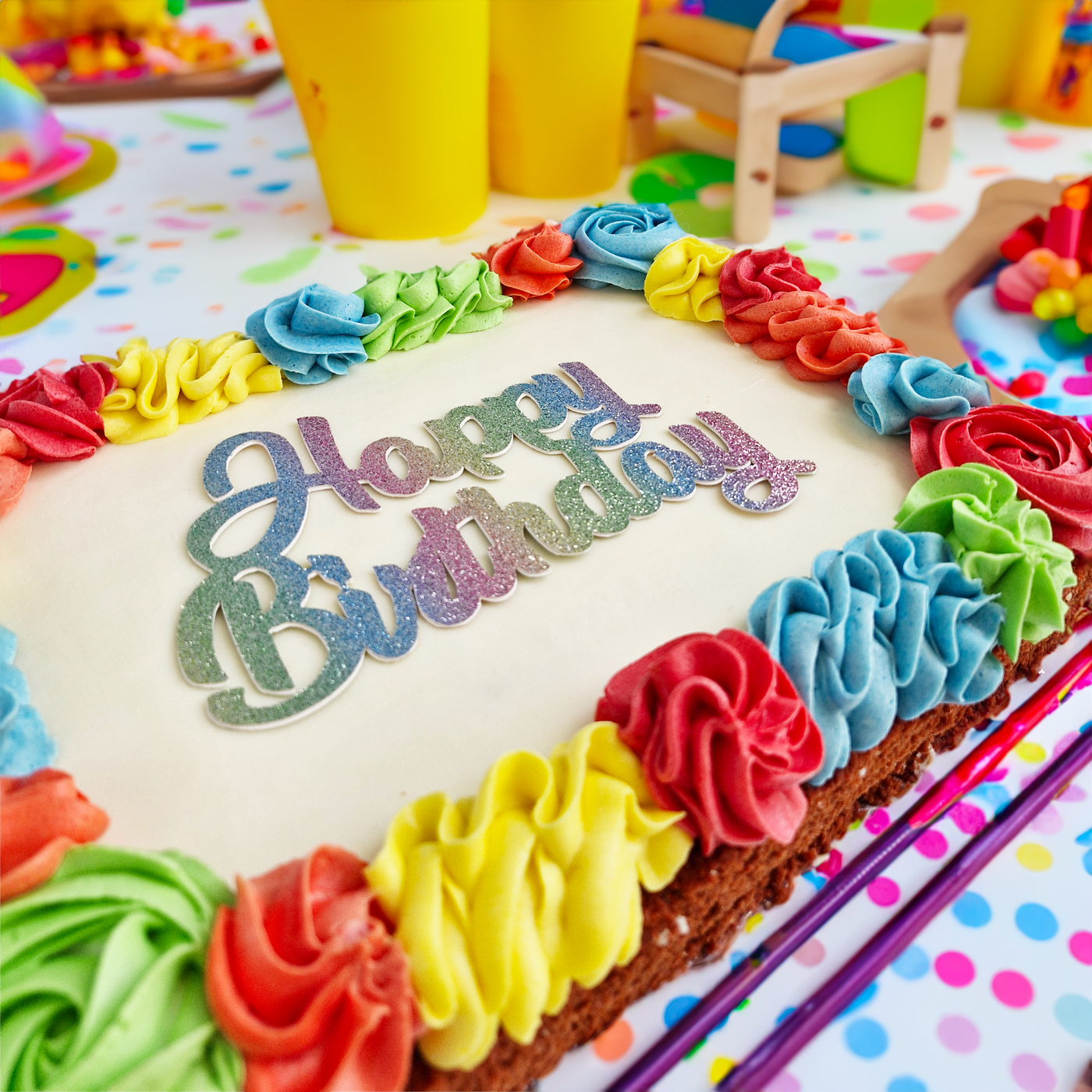 Rainbow Sheet Cake