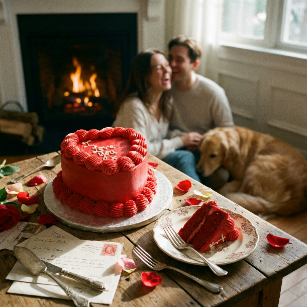 6" Red Heart Cake