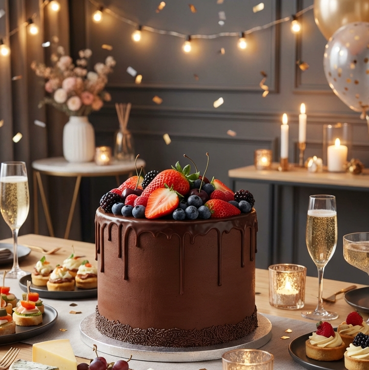 Vegan Stunning Fruit and Sponge Cake