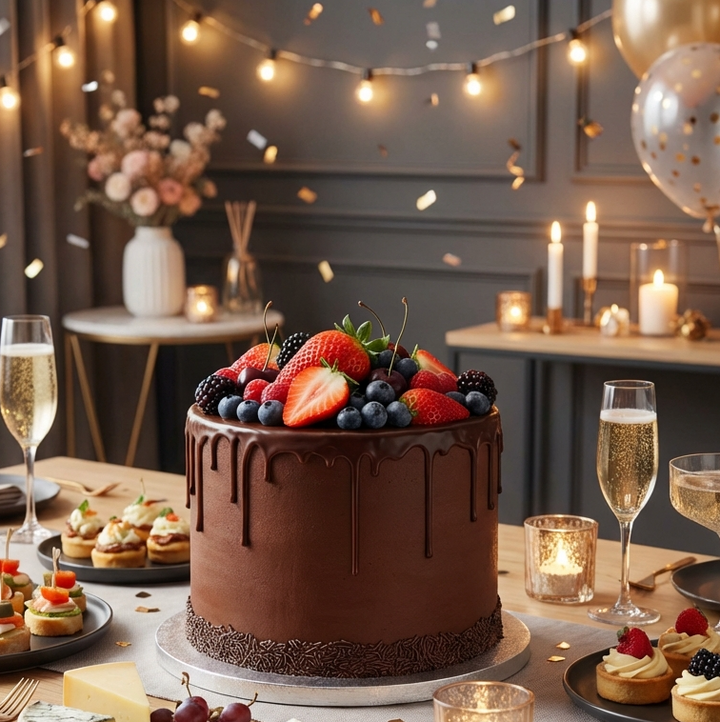 Stunning Fruit and Sponge Cake
