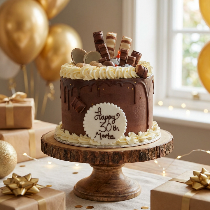 Kinder Chocolate cake with &
