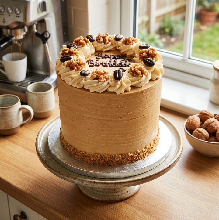 Vegan Coffee Walnut Cake