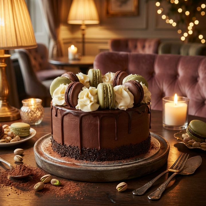 Chocolate Macaron Cake