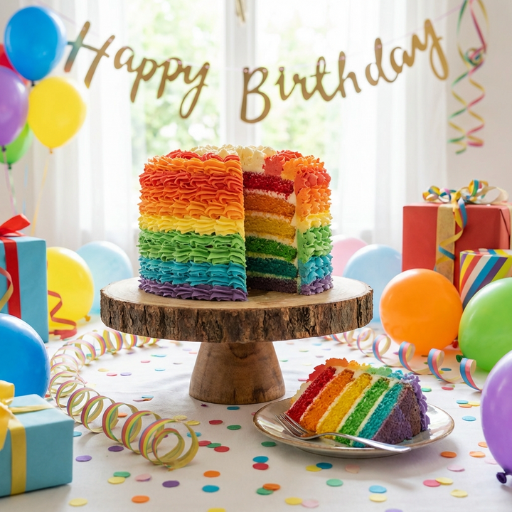 Gluten Free Rainbow Cake