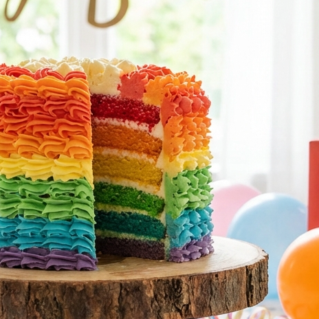 Vegan Rainbow Cake