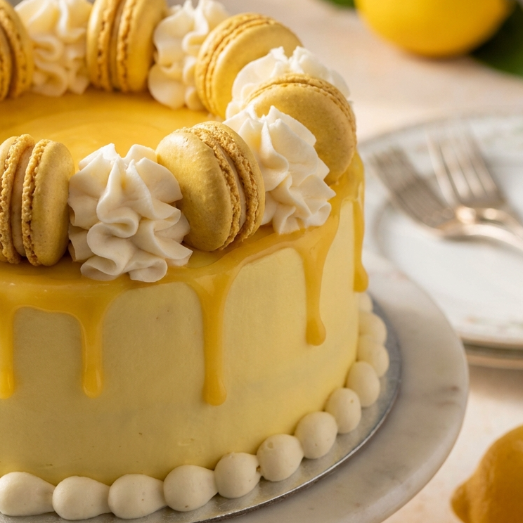 Lemon Macaron Cake (NXDY)