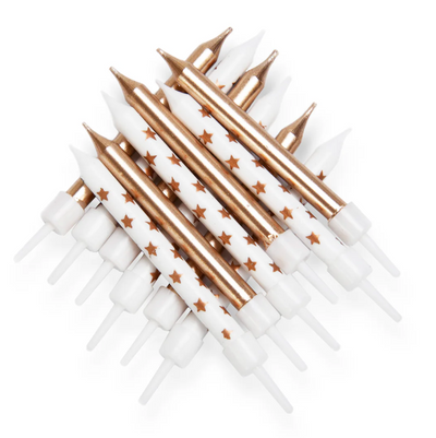 12 Gold Star Mix Candles