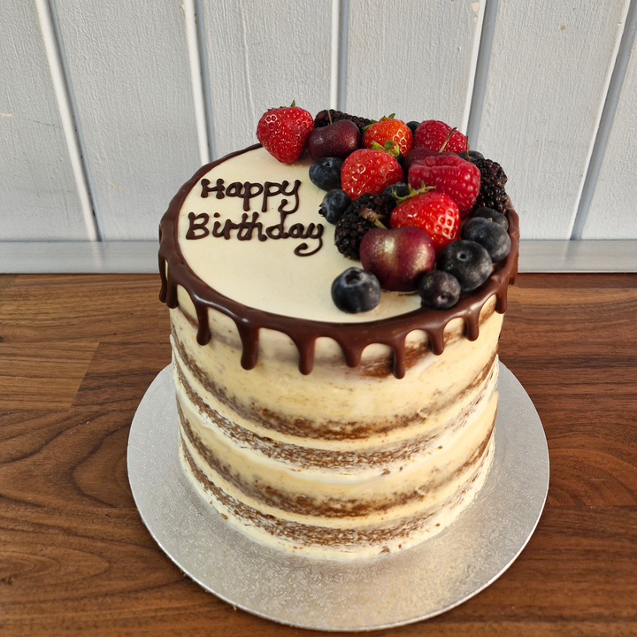 Semi Naked Stunning Fruit Cake