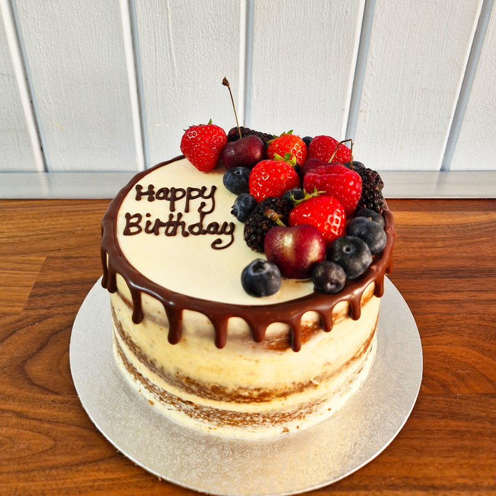 Semi Naked Stunning Fruit Cake