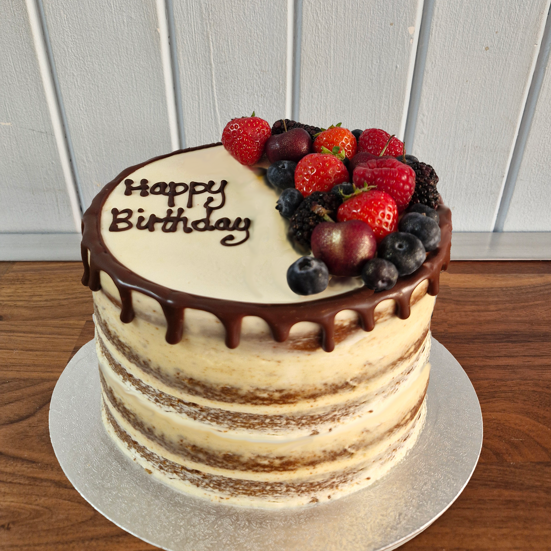 Semi Naked Stunning Fruit Cake