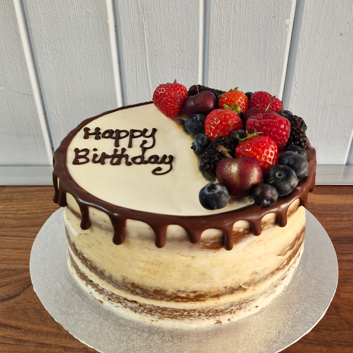 Semi Naked Stunning Fruit Cake