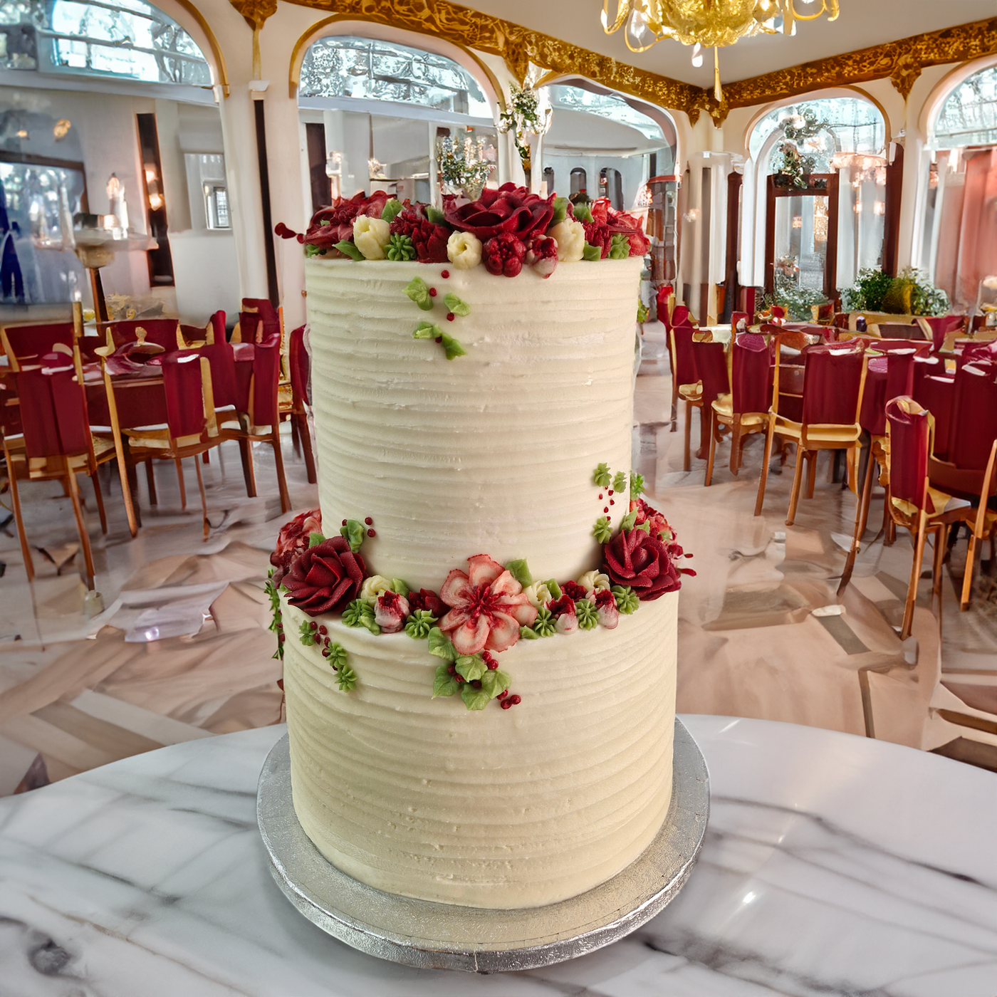 Timeless Florals  Cake