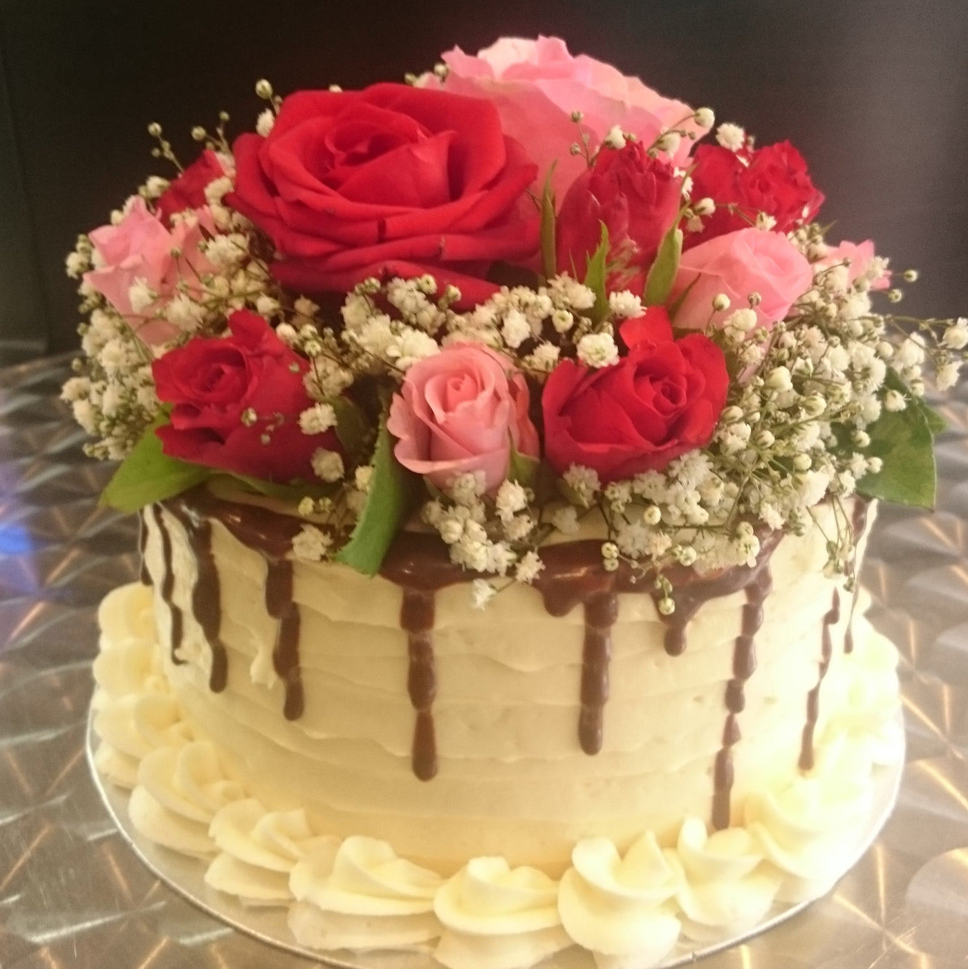 Fresh Flowers Cake