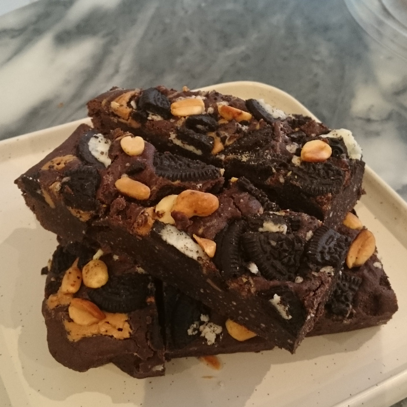 Vegan Peanut Butter and Oreo Brownie