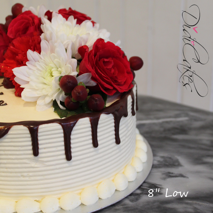 Fresh Flowers Cake