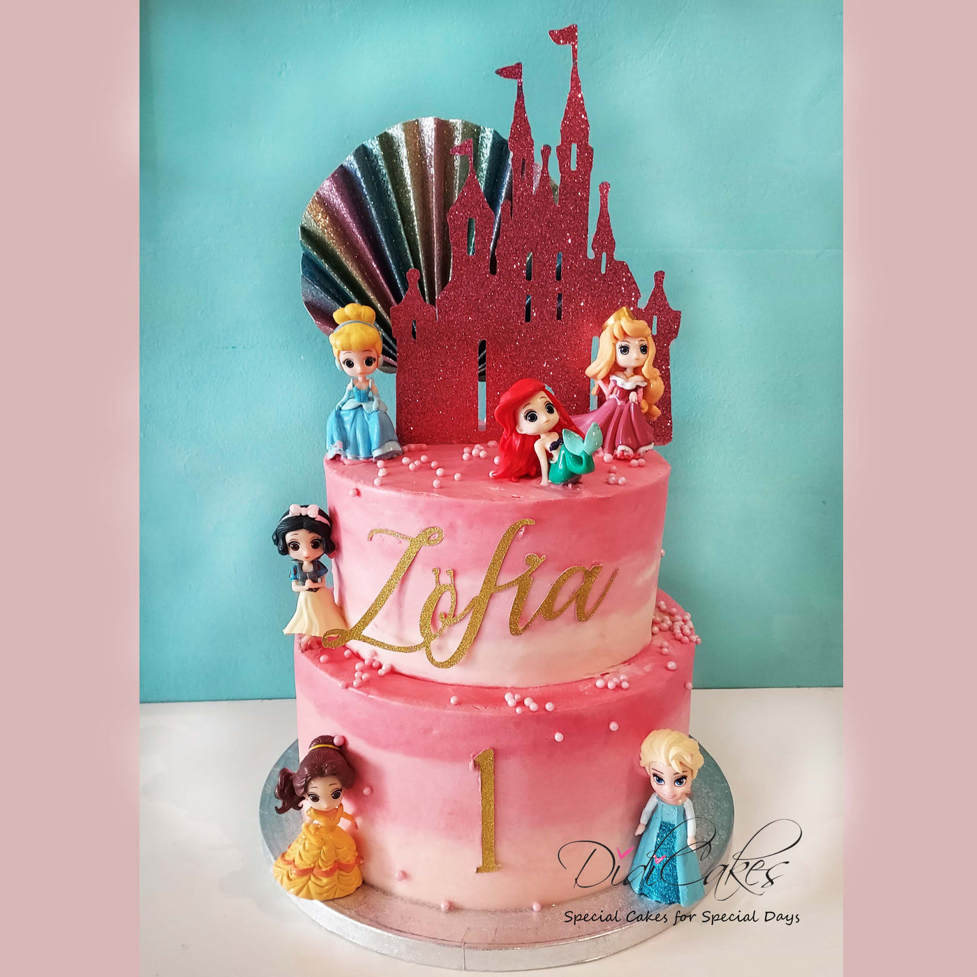 Disney Princess 2 Tiered Buttercream Cake CB-NC615 – Cake Boutique