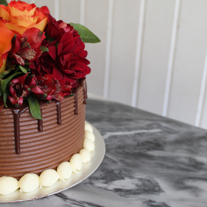 Fresh Flowers Cake