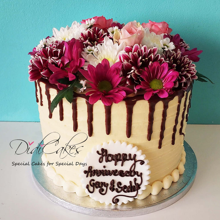 Fresh Flowers Cake