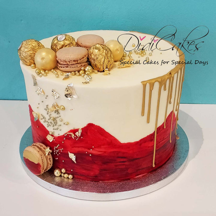 High Reds and Golds Cake