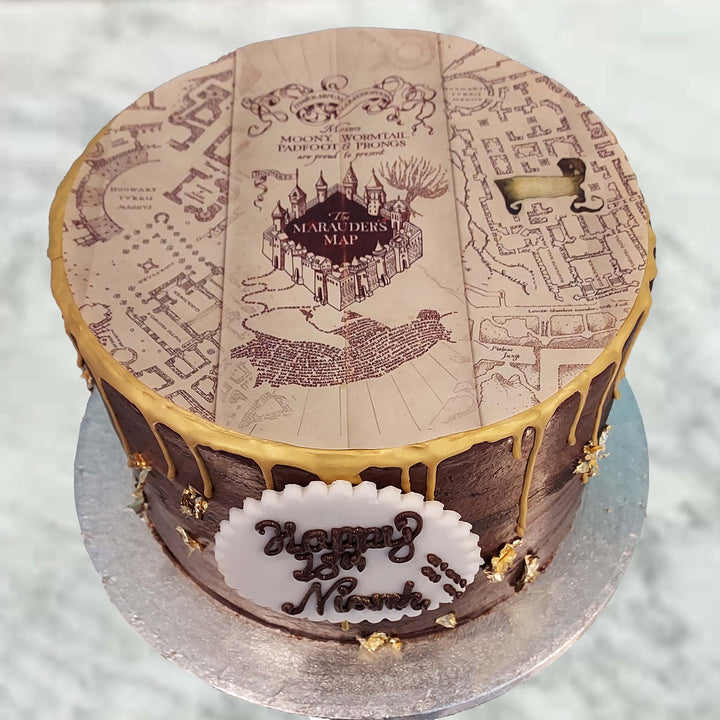 Harry Potter Marauders Map Cake