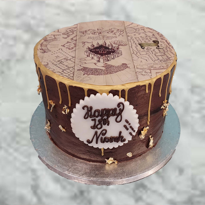 Harry Potter Marauders Map Cake
