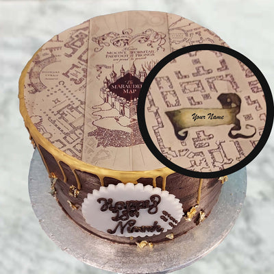 Harry Potter Marauders Map Cake
