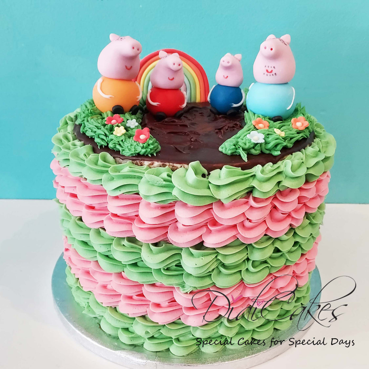 Peppa Pig Inspired Cake