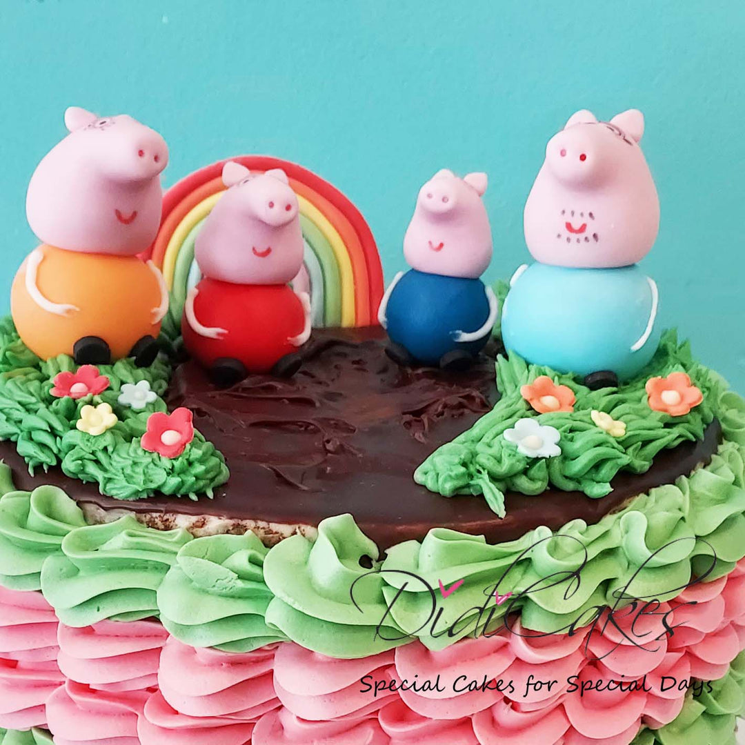 Peppa Pig Inspired Cake