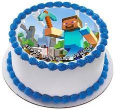 Minecraft Photo Cake