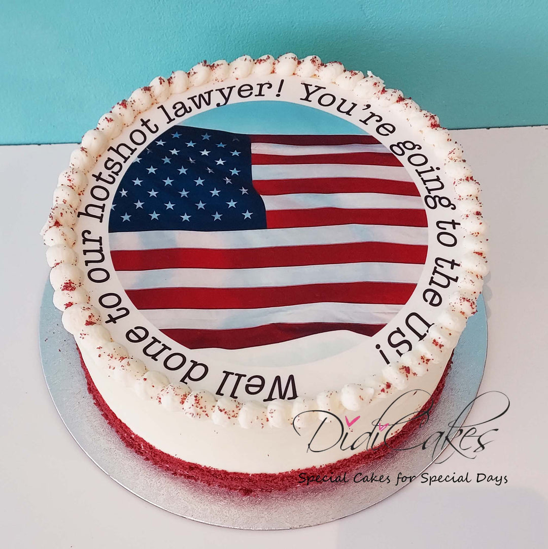 Photo topper cake