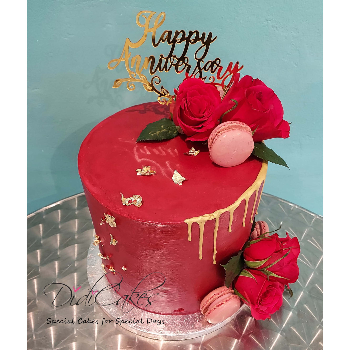 Vegan Ruby Wedding Anniversary Cake