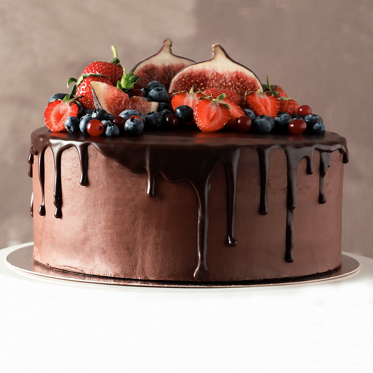 Gluten Free Stunning Fruit and Chocolate Cake