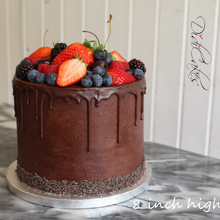 Stunning Fruit and Chocolate Cake