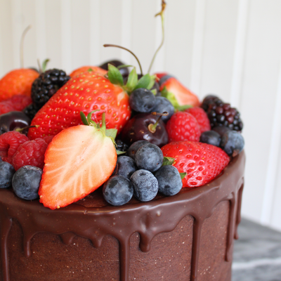 Stunning Fruit and Chocolate Cake